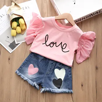 

Han edition new letter fly girls coat sleeve + 2019 summer bull-puncher knickers suit a undertakes F1