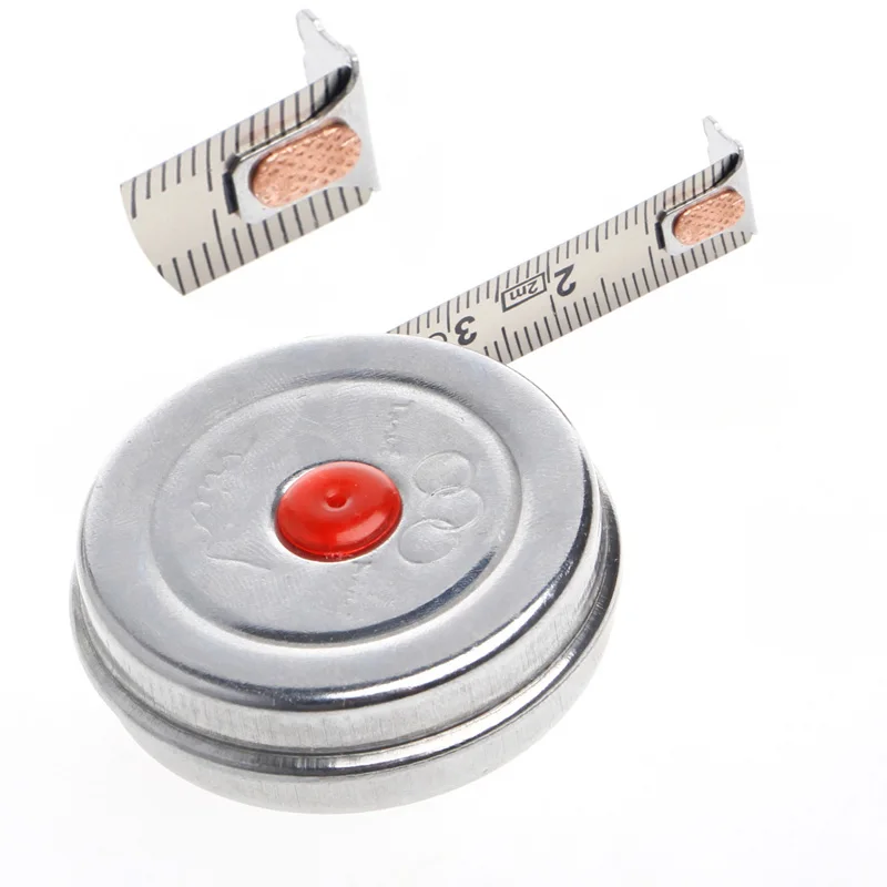 

1Pc 2m Mini Office Stainless Steel Woodworking Retractable Tape Measure Metric