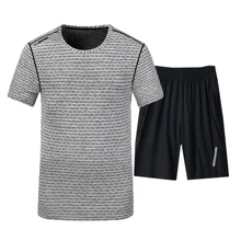 Мужская летняя спортивная футболка больших размеров для прогулок и походов с рыбой, для бега, брюки, дышащие быстросохнущие штаны, костюм более размера d 8XL