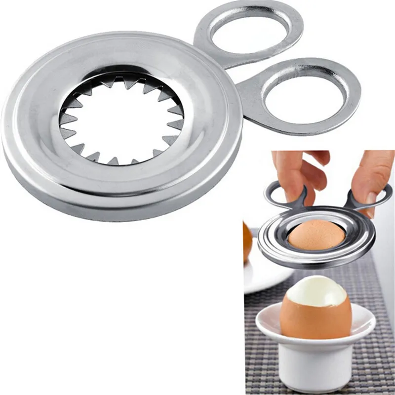 

Egg Cutter Stainless Steel Boiled Egg Shell Topper Cutter Snipper Opener Kitchen Gadget Home Egg Tool PC873146