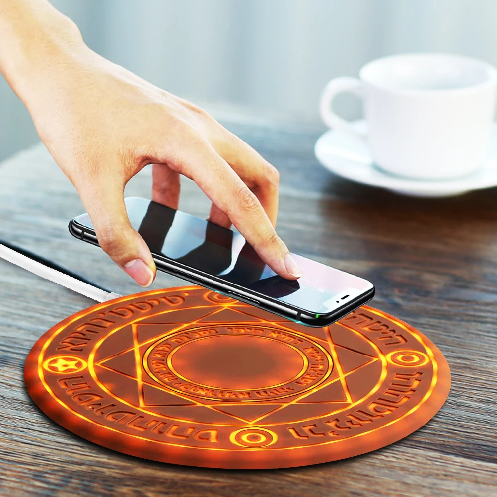 

Comic Magic Array Wireless Charger 5W/10W Qi Wireless Universal Fast Charger Charging Pad for iPhone X Samsung cell phone Nov17