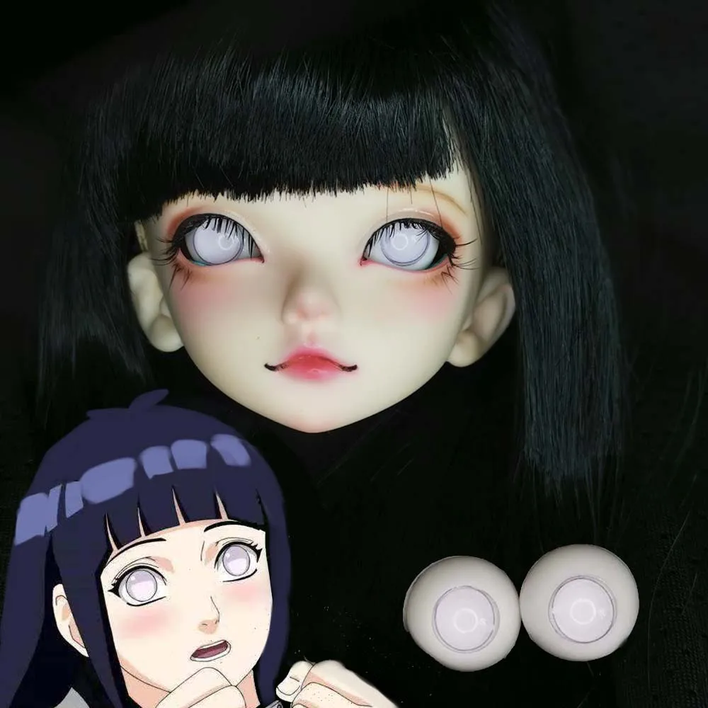 

Naruto Hyūga Hinata white bjd eyes 1/4 1/3 /6 1/8 BJd SD MSD doll 10mm 12mm 14mm 22mm 20mm print plastic BJD Doll accessories