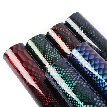 

David accessories 20x34cm snake Iridescent Faux Synthetic Leather Fabric,DIY Decorative Garment Knotbow Bags Shoes,1Yc5599