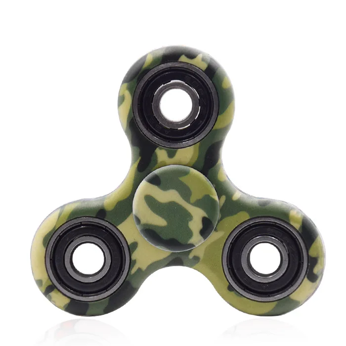 NEW Tri-Spinner Fidget Toy Ceramic EDC Hand Finger Spinner Camo BLUE//PURPLE