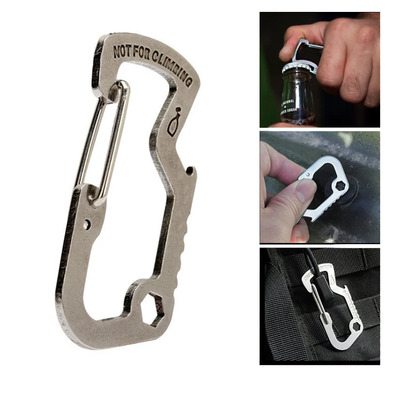 Outdoor Travel Tool Gadget Buckle Hike Multifunction Quickdraw Mountaineer Multipurpose Hang Mountain Camp Carabiner Multi Climb |