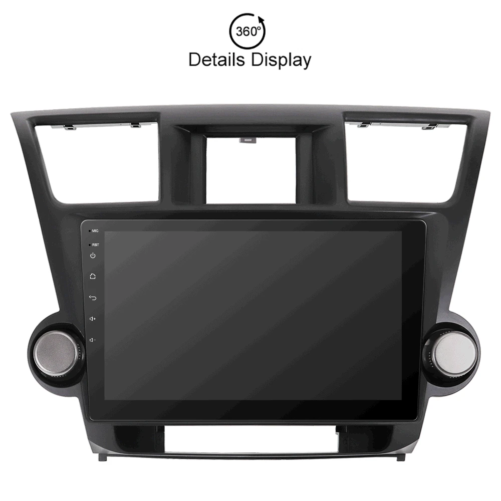 Clearance 10.2" IPS 1 Din Car Radio Player Android 9.0 for Toyota Highlander 2009 2010 2011 2012 Navigation HDMI MP3 64GB ROM unit dsp IPS 2