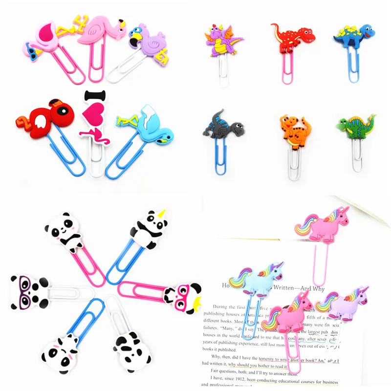 

6pcs Baby Shower Decorations Flamingo Mermaid Unicorn Party Rubber Bookmark Birthday Party Decorations Kids Jungle Party Favors