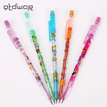 

Cute Stationery Writing Pen Cartoon Girl Animal Plastic Standard Pencil With Eraser Student School Office Supplies