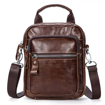 

Men First layer Cowhide Waist Shoulder Bag High Quality Genuine Leather Belt Fanny Pack Messenger Bags Leisure handbag