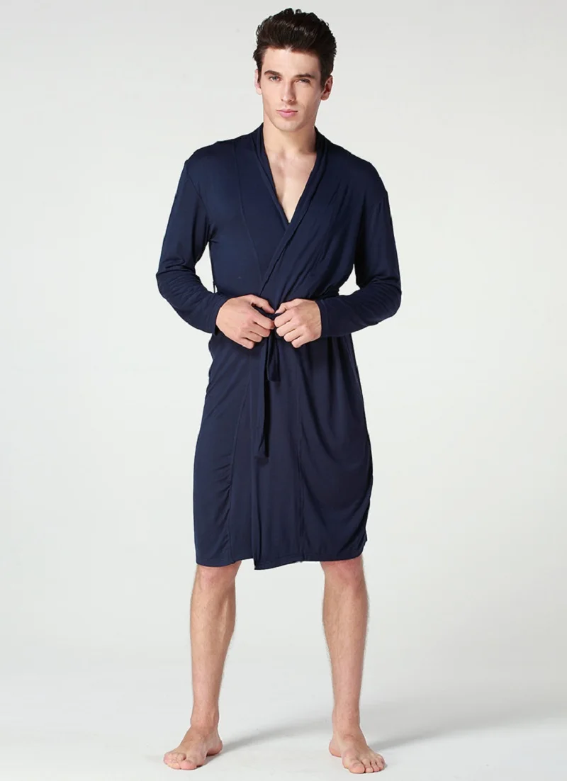men spring summer autumn bathrobes modal cotton 8