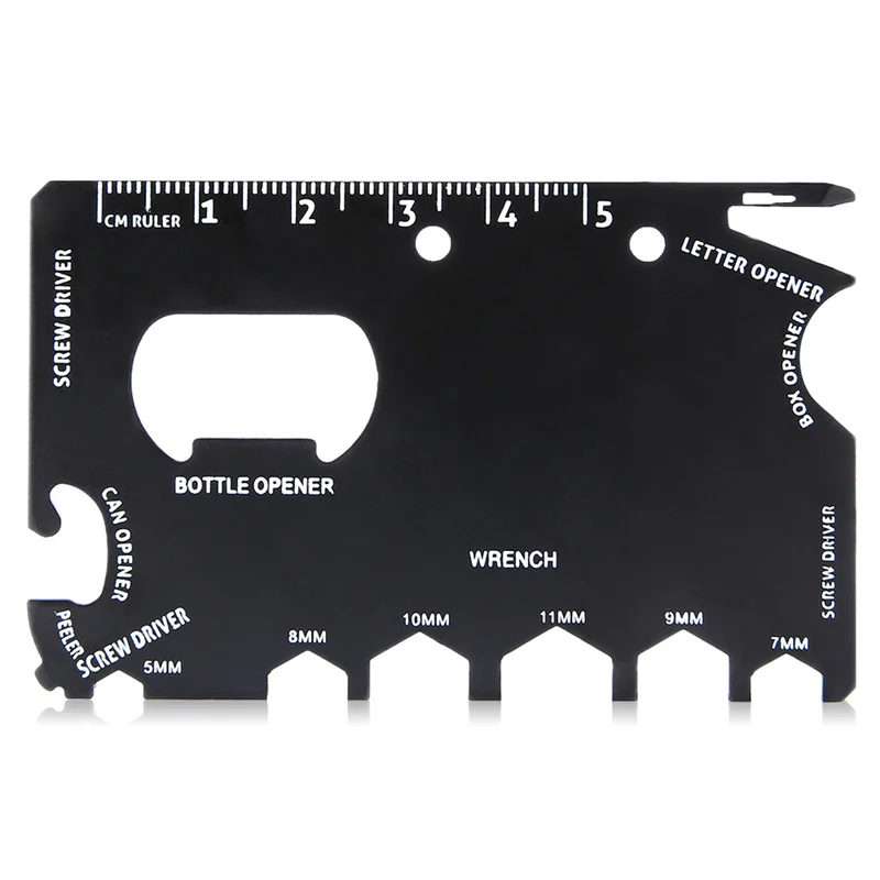

Multi-Function EDC Tool Stainless Steel Card Knife - Black (2 PCS)