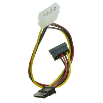 

4Pin Molex Male 1 to 2 SATA Female Power Supply Extension Cable IDE Power Port to Dual 15Pin SATA Y Splitter