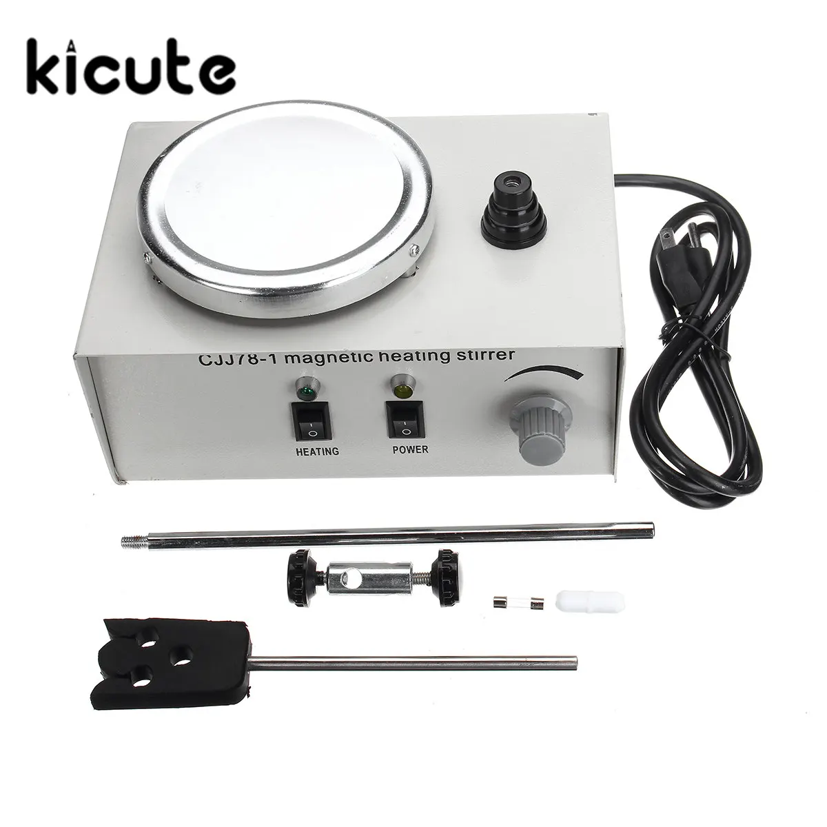 

KiCute 1L 1000ML110V 50HZ Lab Stirrer Mixer Magnetic Stirrer With Heating Plate Hotplate Mixer 220V Temperature Dispaly