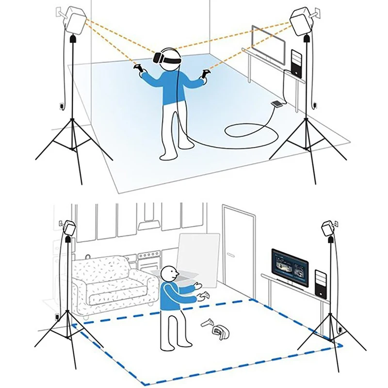 2 шт., 2,6 м, регулируемый светильник, штативы, подставки, VR держатель, лампа, зонтик, подставка, штатив, светильник ing, комплект для htc VIVE/VIVE Pro, игровая подставка