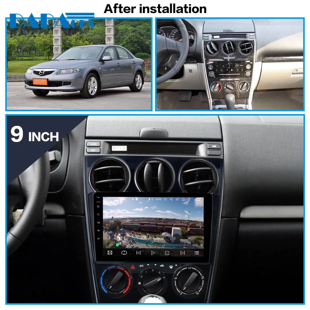 Sale 9" Car Radio Android 8.0 for Mazda 6 GPS 2006-2013 Auto Stereo GPS Map Navigation Octa core 4GB RAM+32GB ROM PX5 1
