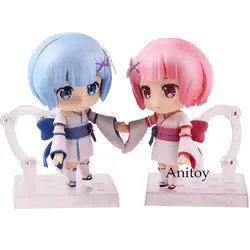 Re Zero Nendoroid 942 Re: жизнь в другом мире от Zero рам и рем детство. ПВХ Фигурки Коллекционная модель игрушки