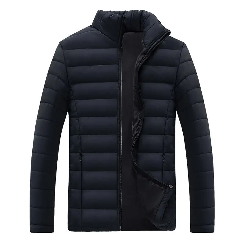 

2019 New Winter Warm Mens Fashionable Jacket Parka Size Large 4XL Thick Cotton Coat For Men Light Casual Outerwear Snow WFY31