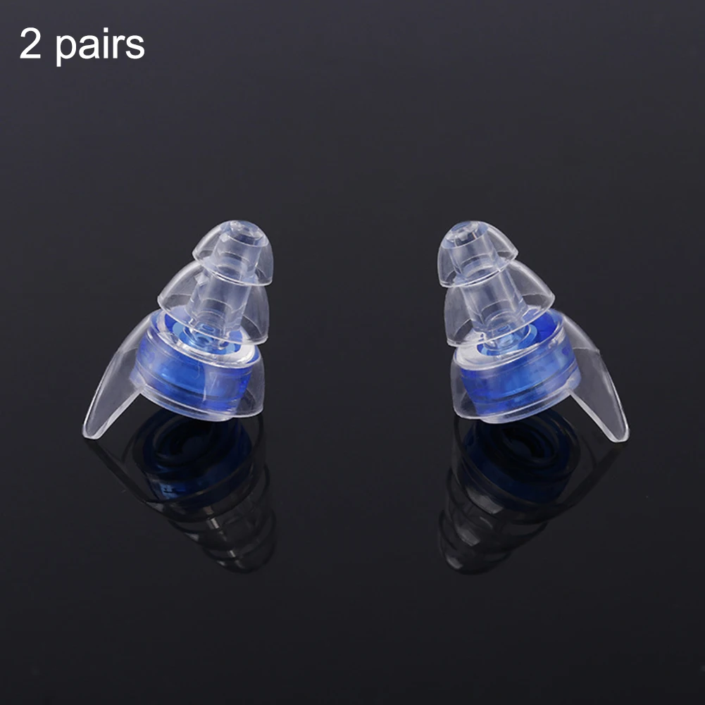 

2Pair High Fidelity Concert Ear Plugs 20db Noise Reduction Music Silica Gel Earplugs Hearing Protection for Percussion Nightclub