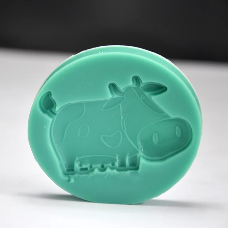 1 шт. формы для мыла в виде коровы помадки торта силикона|soap mold|molde de siliconede silicone |