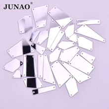 JUNAO-miroirs de Strass transparents pour la couture avec des cristaux transparents, mélange de tailles, avec application à dos plat de Strass acryliques, pour vêtements, travaux d'aiguille, 20 pièces