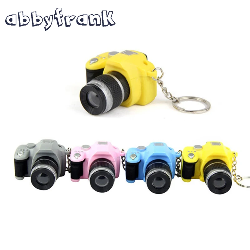 Abbyfrank Mini Toy Camera Digital Camera Keyring Toy Car Luminous Sound