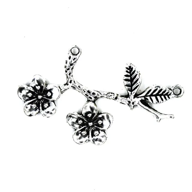 10pcs/lot Flower Loop Charms Pendant Connector Findings For Bracelet Necklace Loop Jewelry DIY