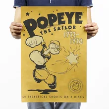 Popeye el marinero papel Kraft Clásico película cartel Revista Arte Café Bar Decoración Retro carteles y impresiones