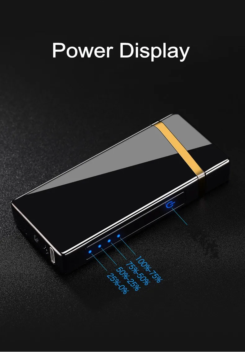Новинка Touch Dual для Плазменно-дуговой зажигалки электронная зарядка через usb Сигарета зажигалки для сигар металлический перезаряжаемый