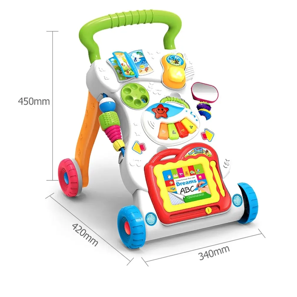 Детские игрушка-тележка для ребенка Sit-to-ходунки детские ходунки Детская безопасность детские ходунки первые шаги автомобиль новое