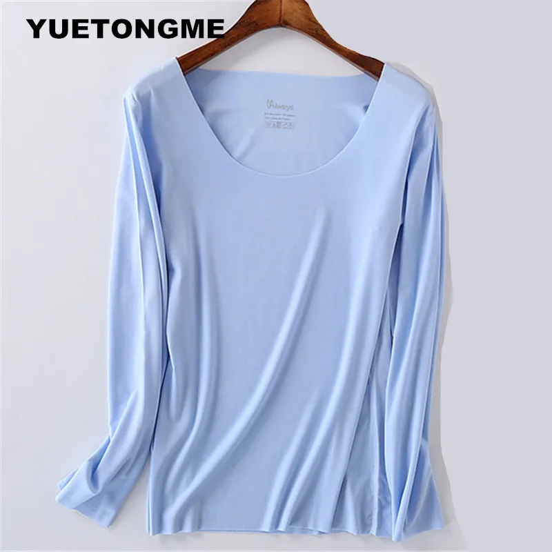 

YUETONGME New Casual Women T Shirts Hooded Long Sleeve Round Neck Short Shirt Women's Clothing American Apparel BTL069-1