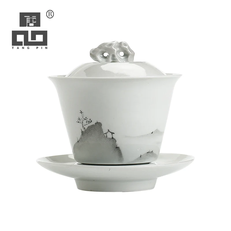 

TANGPIN ceramic teapot gaiwan handpainted teacup porcelain chinese kung fu tea sets drinkware