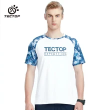 TECTOP Летняя короткая футболка мужская уличная футболка s быстросохнущая дышащая походная Спортивная Фитнес-Футболка мужская Прямая поставка