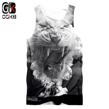 OGKB унисекс летняя майка с крутым принтом облако тигр 3D майка жилет для женщин/мужчин хип-хоп панк готические рубашки футболки без рукавов 5XL
