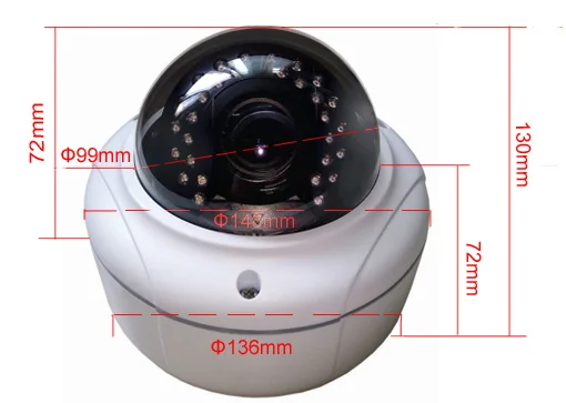 CCDCAM моторизованная наружная IP камера с защитой от умышленной порчи 5MP камера WDR