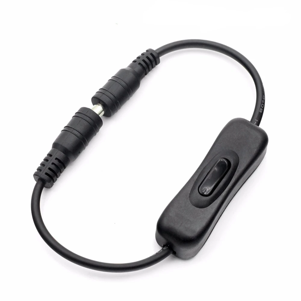 

5.5x2.1 mm DC switch on/off plug Inline 304 Wire Switch with Female Male Power Cable Connector 5V 12V 24V 5A for Strip Lights TV