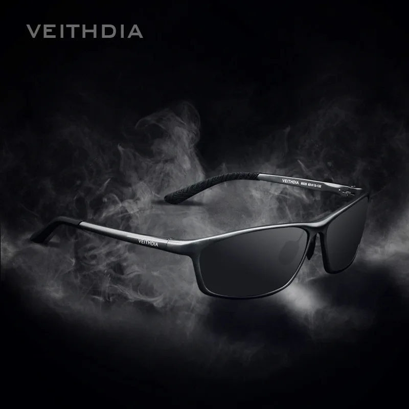 Goedkoop VEITHDIA Brand Designer Aluminium mannen Gepolariseerde Zonnebril Sunglass Eyewear Accessoires Mannen Blauw Spiegel Zonnebril Goggle 6520