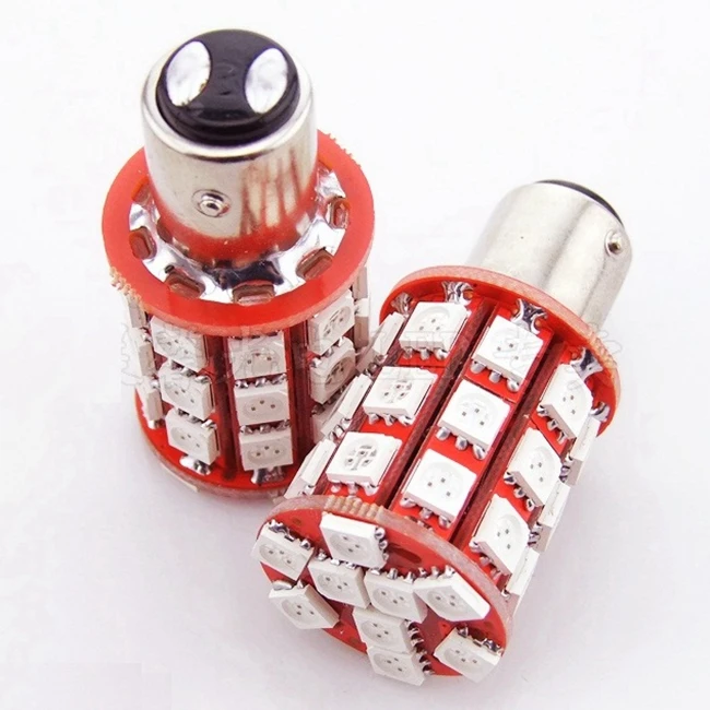 

FREE SHIPPING 2pcs P21/5W 1157 BAY15D 36 SMD 5050 led Super Bright 360 lighting WHITE RED brake lights rear light back fog lamps