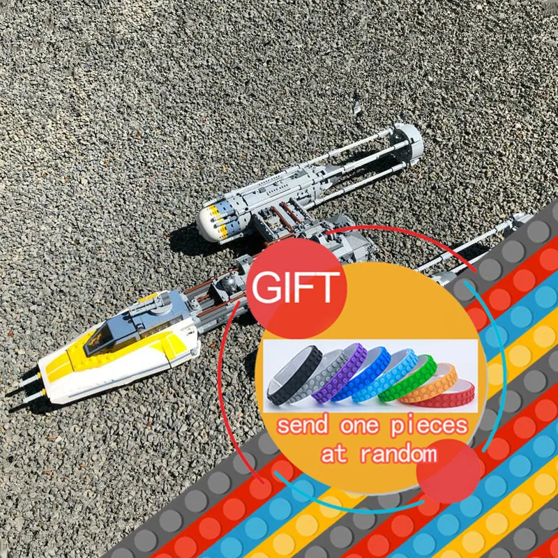 

05143 2203Pcs Star Y-wing War Starfighter Set Building Blocks Compatible with 75181 children Educational DIY Toys gift lepin