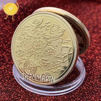 

Pirates of the Caribbean Commemorative Coin Captain Jack Challenge Coin Movies Art Coins Collectibles Children's Birthday Gift