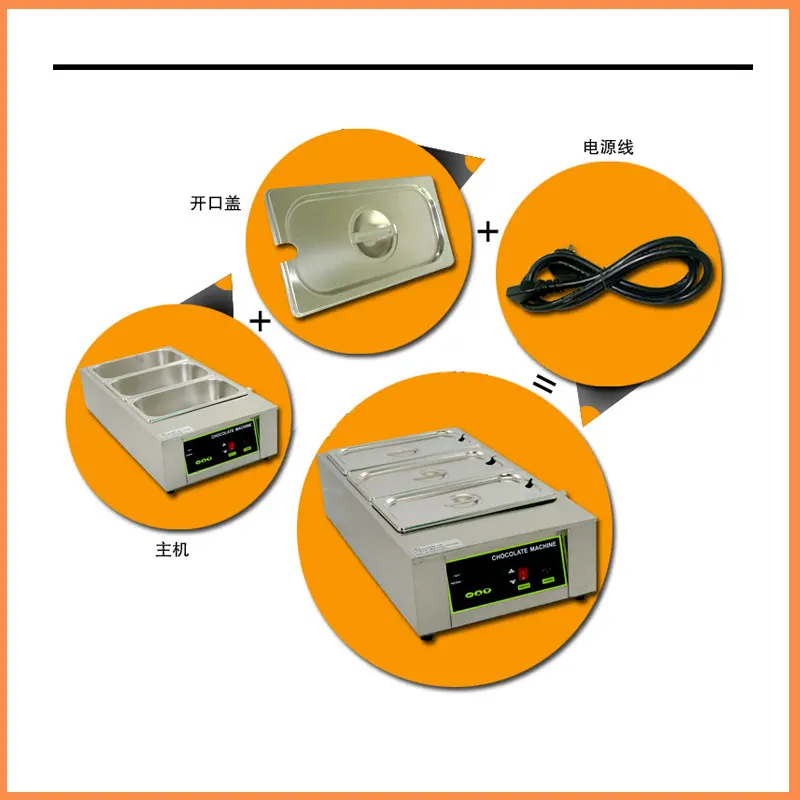 Fast Shipping Food Machine Digital Chocolate Melting Machine Stainless Steel Chocolate Machine Household and Commercial