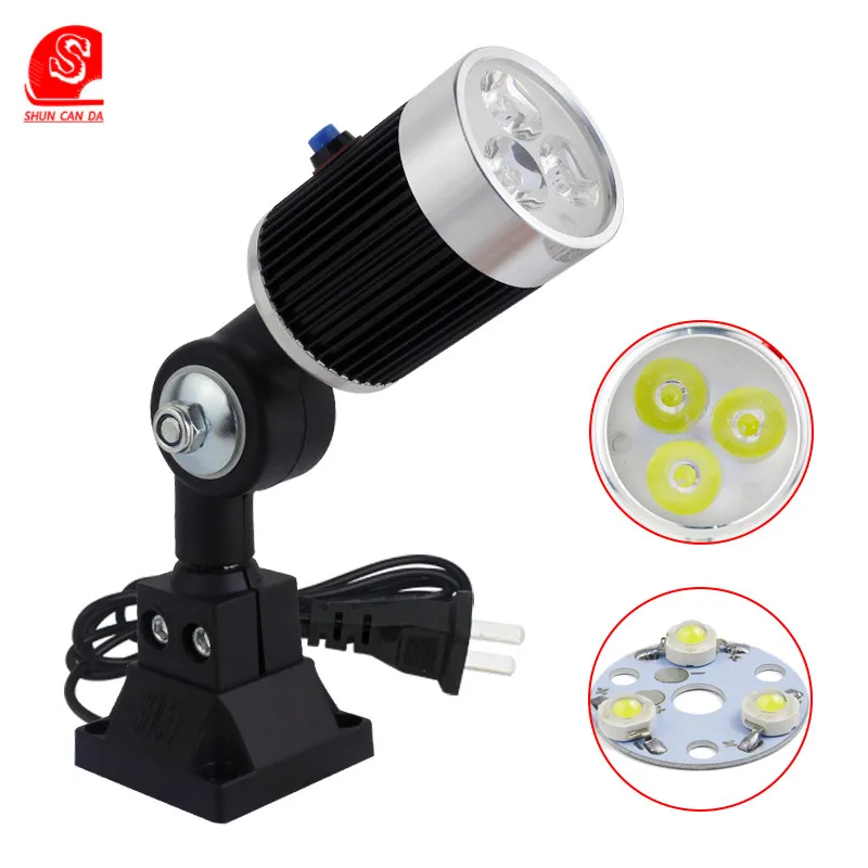 

3W LED Industrial CNC Machine Lathe Tool Light 12V 24V 36V 220V Working Table Lamp Milling Machine Lights with four fixed base