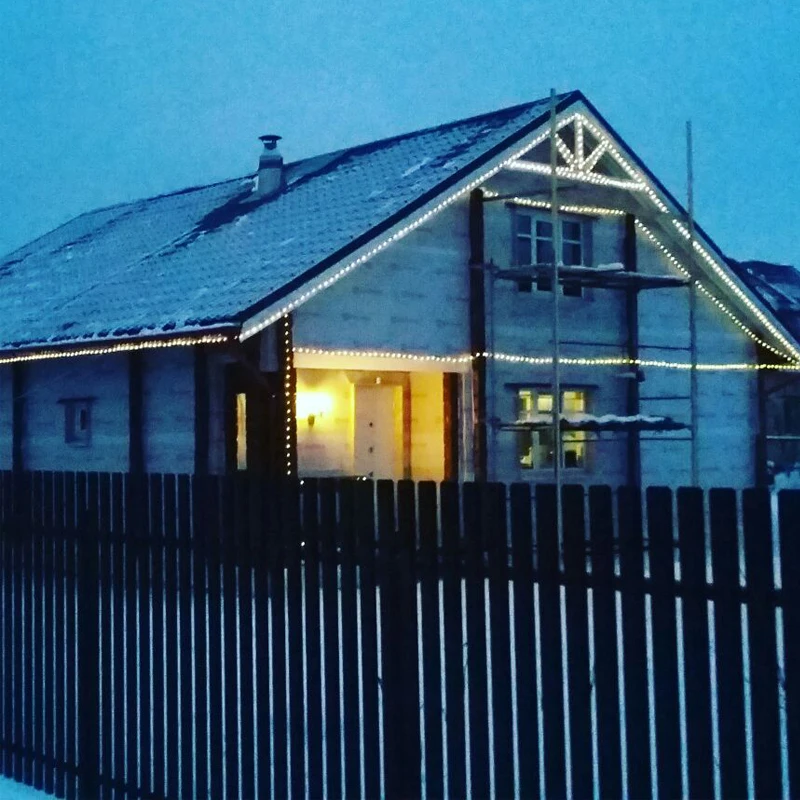 Guirlanda de Natal ao ar Luzes de Fadas a Mais Longa Luz plus Adaptador Levou Luzes da Corda 30 m 50 m 100 m Rua Luz Livre Brancas Quente Estrelado 18 Cheap Fios de LED
