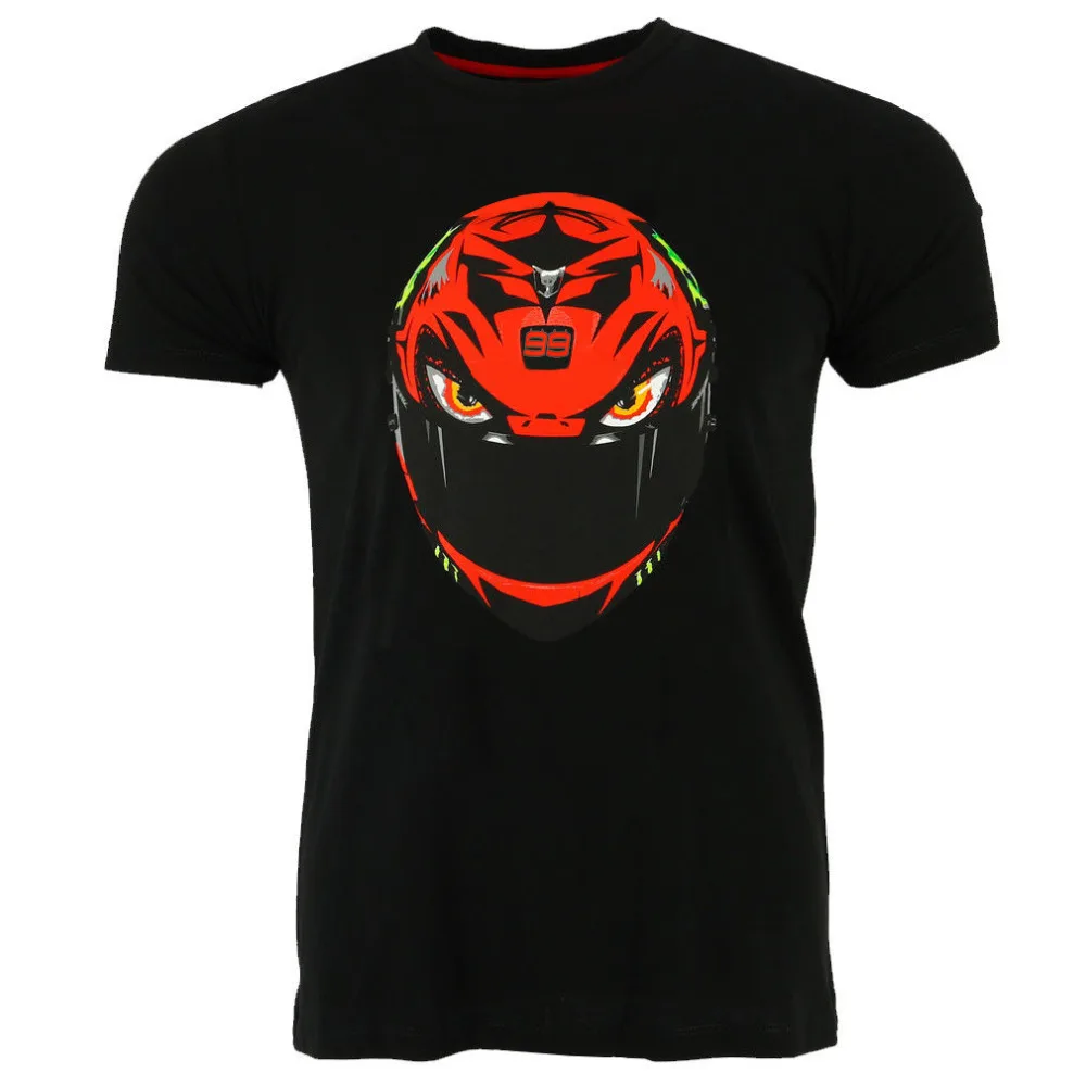 

2018 Moto Racing GP Jorge Lorenzo 99 T-shirt helmet Fashion Style Men's Sprots Black T shirt