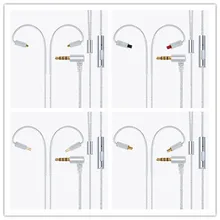 diy earphone upgrade line IE80 SE535 0 78mm IM50 mmcx se215 A2DC silver plated headphone cable with mic