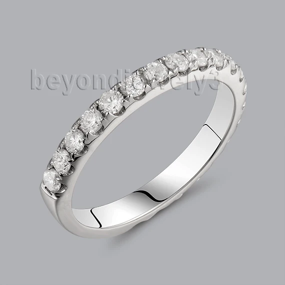 Genuine Diamond White Gold Ring Band In18kt White Gold for font b Engagement b font font