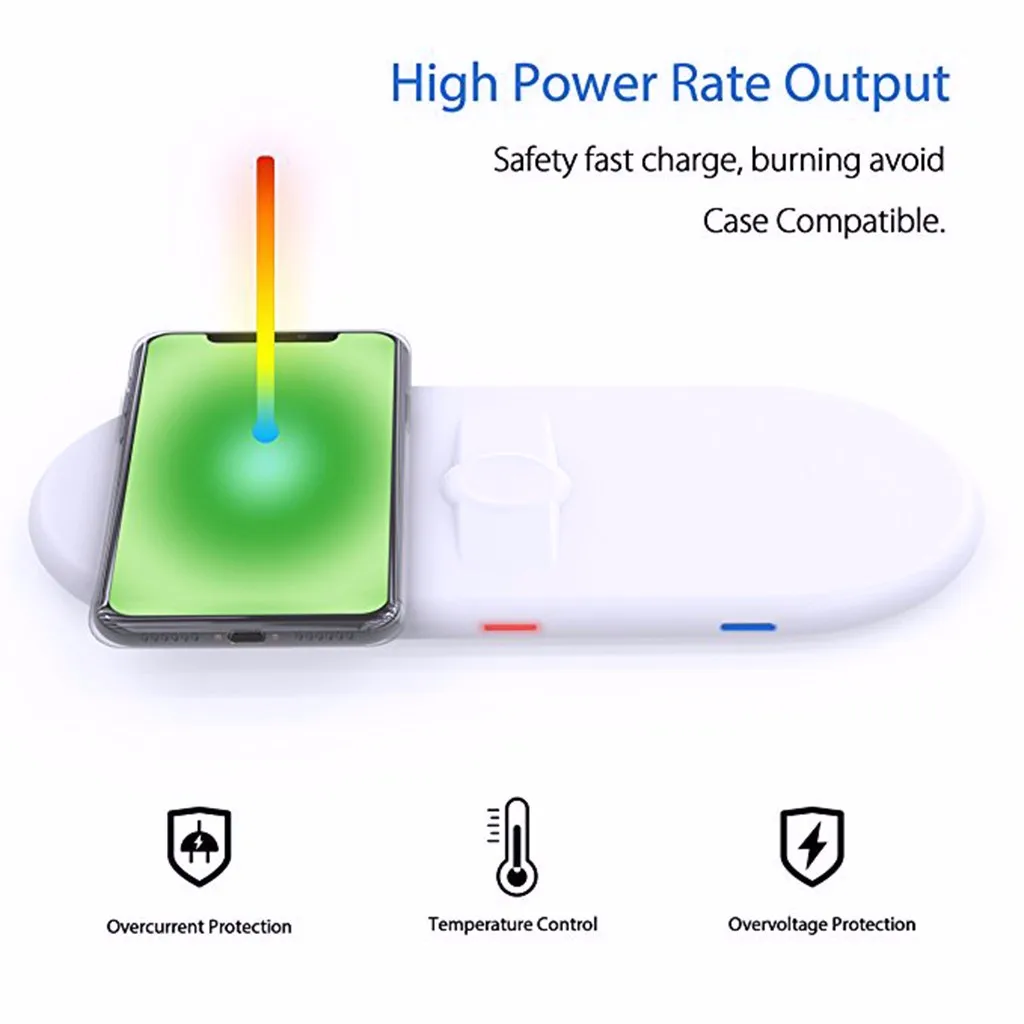 Быстро Беспроводной зарядная док-станция, AirPower 3 в 1 Быстрая Зарядка Qi Беспроводной Зарядное устройство Pad 3/2/1, iPhone Xs Max/8 Plus/XR