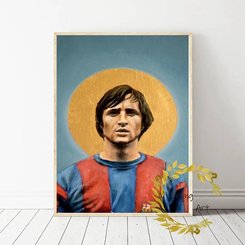 

Johan Cruyff Sport Star Art Canvas Poster Print Wall Pictures for Living Room No Frame
