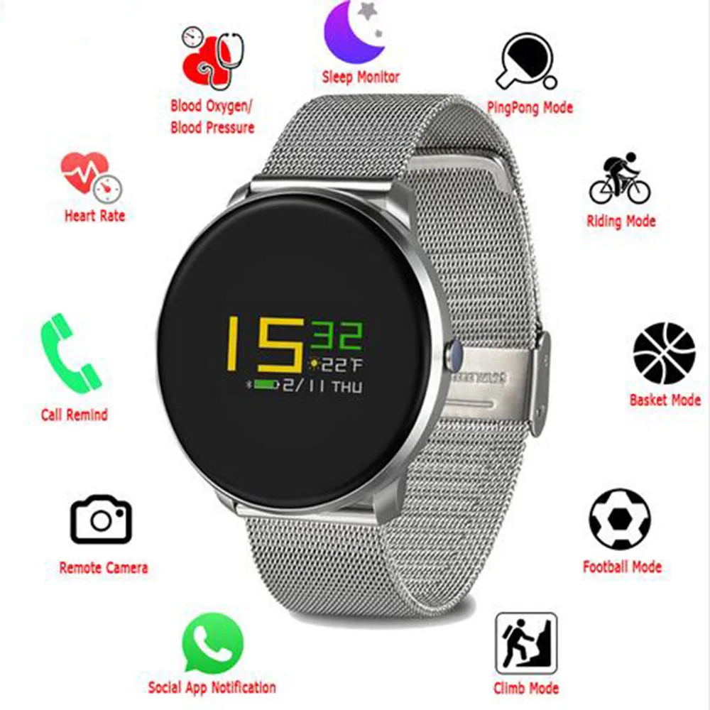 

K32S Colorful Moving Bracelet Smart Watch Wristband Heart Rate Blood Pressure Pedometer Smarband for Huawei Ascend P9 P10 Plus