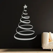 Rotating Swirling Christmas Tree Star Festival Wall Sticker Decal Mural Wallpaper Graphic Window Xmas Home Decoration 60*100CM