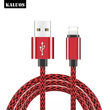 KALUOS Быстрая зарядка USB кабель для передачи данных для iPhone 5 5S 6 6S 7 8 Plus X XS Max XR iPad mini 2 3 Air 2 USB ЗУ для мобильного телефона кабель